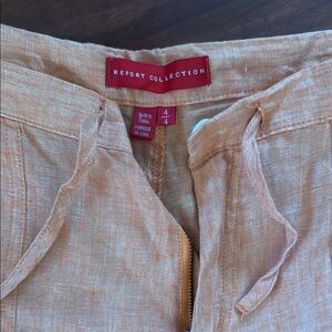 Report Collection Light Brown Linen Pants